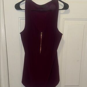 Elegant deep red Sleeveless Top